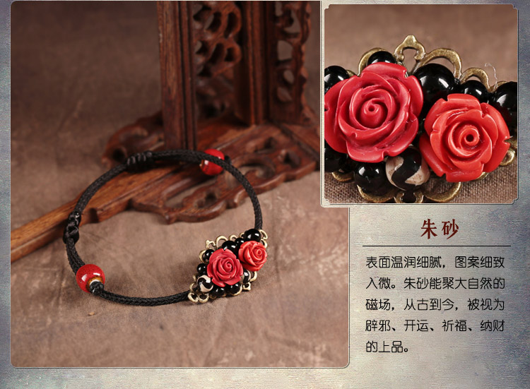 Loulan Inn Trung Quốc vòng chân gió đơn giản trang trí chân đỏ cinnabar phụ kiện retro phong cách dân tộc trang sức chân chuỗi nữ lắc chân nữ vàng đẹp