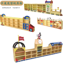 Kindergarten Styling Toy Cabinet Solid Wood Area Corner Combo Cabinet Childrens Toy Containing Rack Lockers Locker removable