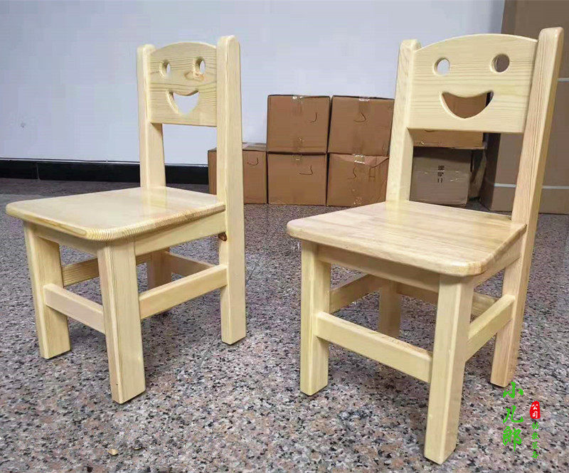 Kindergarten Solid Wood Lean Back Chair Children Oak Chairs Solid Wood Quality Zhangzi Pine Family Adult Chair School Desk And Chairs