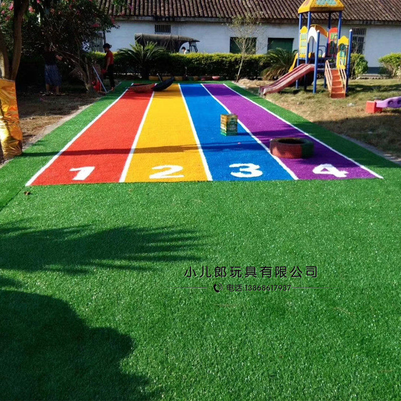 Kindergarten artificial lawn simulation carpet green playground floor mat green sports track football field community outdoors