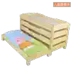 Kindergarten solid wood bed Children's single camphor pine bed Children's single lunch break bed Disassembly nap bed Folding bed