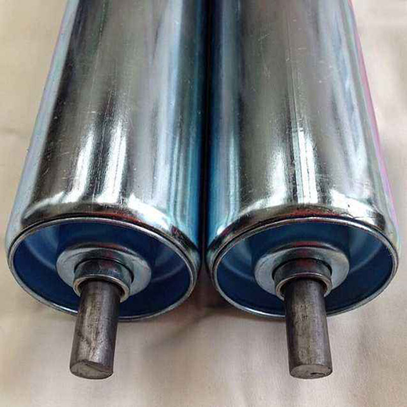 Galvanized roller stainless steel unpowered roller-line conveyor wheel conveyor belt rubber roller Roller Angi Drum