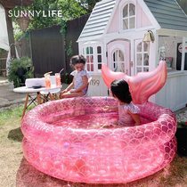 sunnylife baby home inflatable swimming pool baby child thick ocean pool pool play water foldable