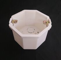 Factory direct octagonal box PVC flame retardant lamp box octagonal box bottom box wire box passing box thickening
