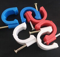 PVC side card thick pipe clip nail card flame retardant insulation PVC wire pipe accessories 16-25 tube card