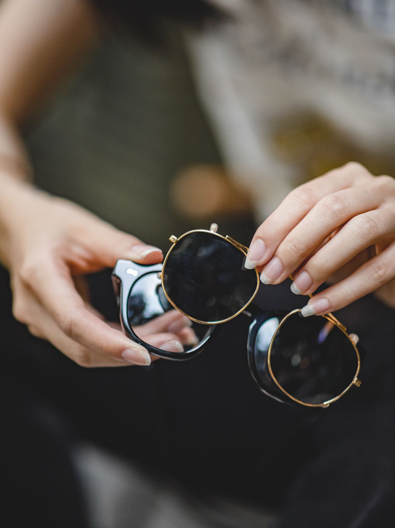 Ретро классические антикварные солнцезащитные очки, черный набор, в американском стиле 