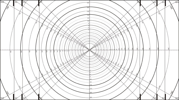Camera field of view FOV test card horizontal and vertical diagonal chart chart field of view engraved angle detection deviation