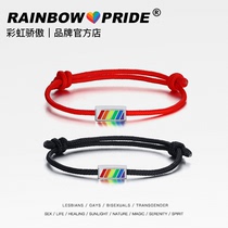 RainbowPride Original design Thai Hand rope Six color Rainbow Pride Hand Woven Couple Bracelet Summer