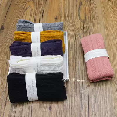Girls Combed cotton twisted knitted tights Children's baby wild cotton thread dance inner tights 2020 autumn and winter