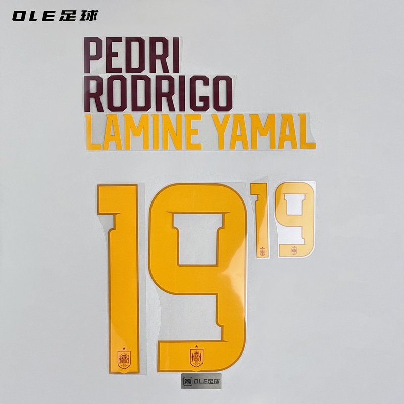 Ole Football Spain 2026 World Cup Home and Away Jerseys with Printed Numbers and Fonts, Yamal Pedri