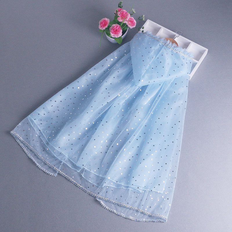 Frozen Princess Phisa Shawl Children's Shawl Girls Outer Cloak Girls Mesh Super Foreign Cape Tide