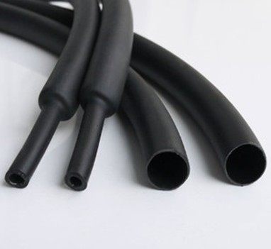 Plastic double wall heat shrinkable tube Phi 3 2mm black 3 times shrinkage with plastic thick wall waterproof seal