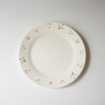 Zhen Champs Korea Ins Wind Small Crowdhand Painted Cherry Plate Ceramic Dish Cake Pan Home Refreshment Pan Swing Pat Props