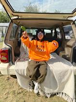 OMIOMI original design autumn and winter Western style plus velvet warm Korean version loose sheep stitching fake two-piece sweater