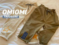 OMIOMI 2020 autumn new original design two-color radish pants embroidery neutral childrens clothing Korean trousers