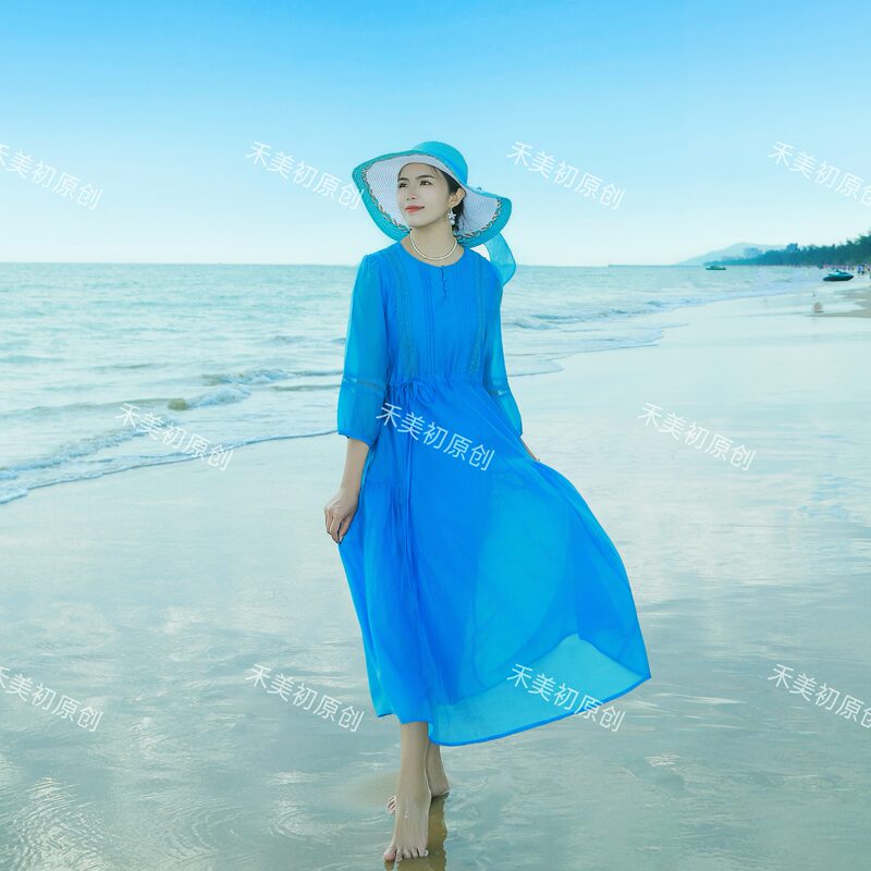 Flower Fairy (8019) 2025 Summer New Chinese Style Elegant Artistic Lyocell Tencel Fairy Dress