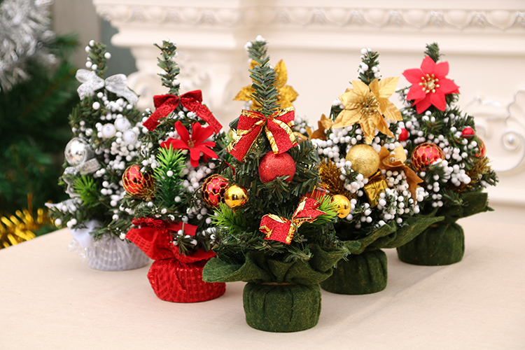 Mini Weihnachts Dekoration Baum Weihnachts Baum Weihnachts Fest Dekoration Exquisite Dekoration Kleiner Baum Mit Schmuck display picture 1