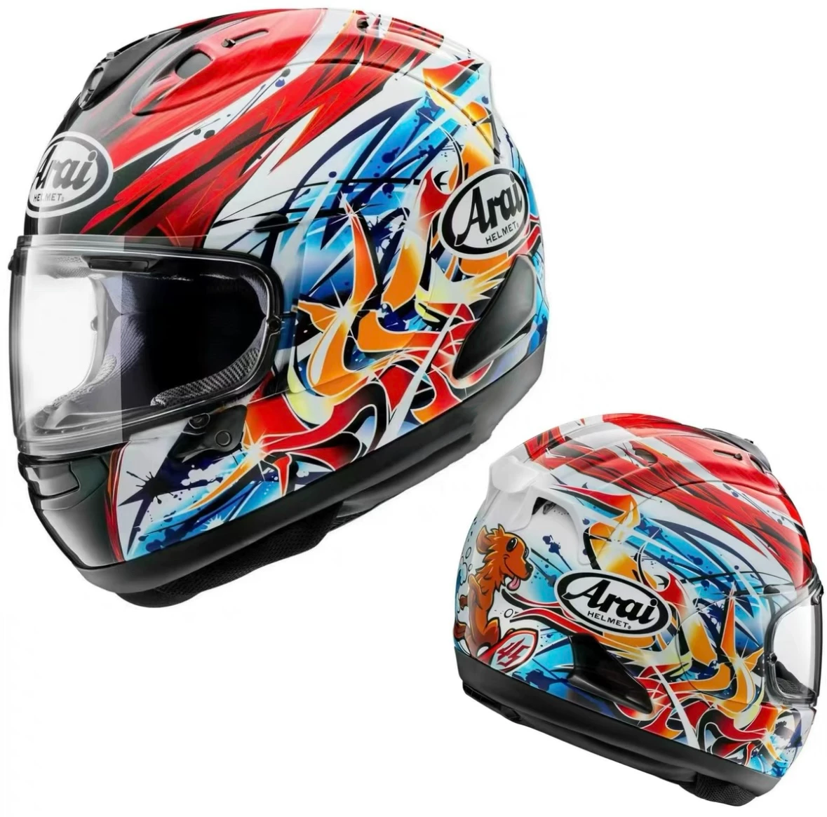 Шлем для полного лица ARAI RX-7X Crane Surf Puppy Isle of Man TT Knife Guard Haydn Big Eye Track