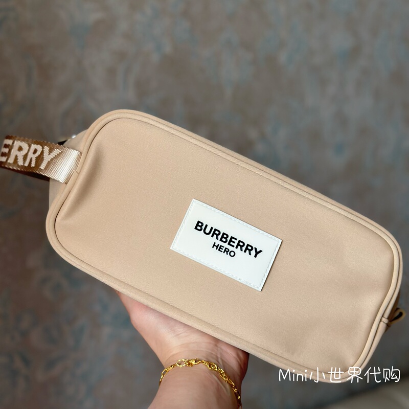 I Can'T Help but Keep It for Myself~Burberry / Burberry Beige Makeup Bag Large Capacity Toiletry Storage Bag