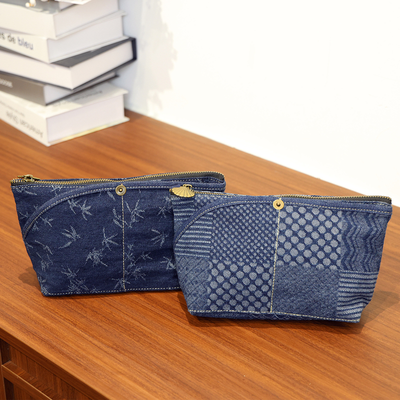 Milian2026 New Original Design Ethnic Style Retro Denim Double-Layer Clutch Bag Women's Casual Storage Bag Milian2026 New Original Design Ethnic Style Retro Denim Double-Layer Clutch Bag Women's Casual Storage Bag