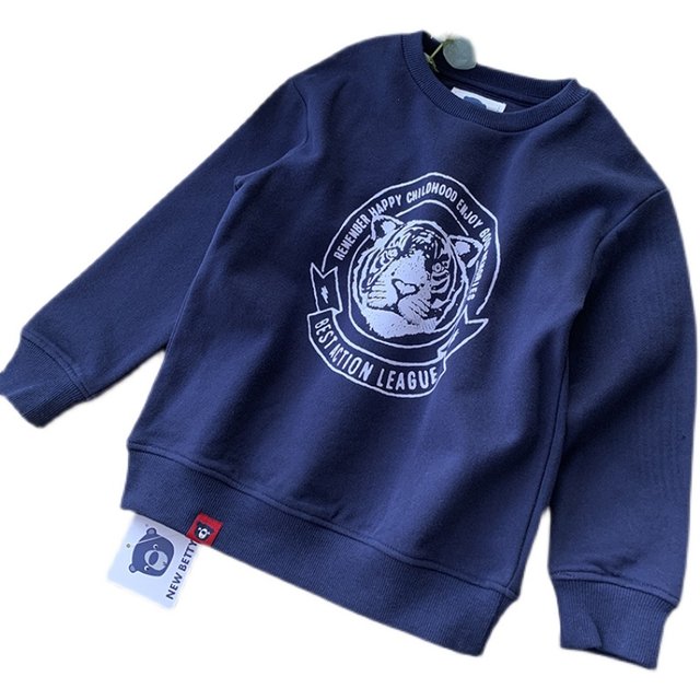 Boys Sweater Spring and Autumn Foreign Trade Children's Clothing 2022 New Children's Cotton Pullover Shirts Big Children's Casual Sweatshirts