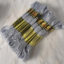 Cross stitch cotton thread diy handmade embroidery thread beginner European embroidery thread light gray silver gray embroidery thread number 415