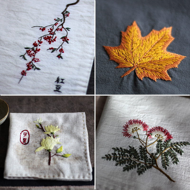 Original embroidery handkerchief man and woman friends Valentine's Day Day gift diy material package