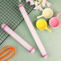Large and small rolling pins fondant rolling pins non-stick plastic silicone dumpling skin rolling pins with washers baking tools
