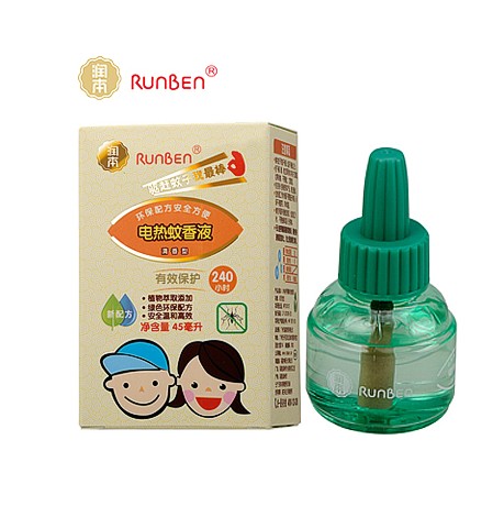润本电热蚊香液 婴儿电蚊香宝宝驱蚊防蚊孕妇驱蚊液45ml 草本香型