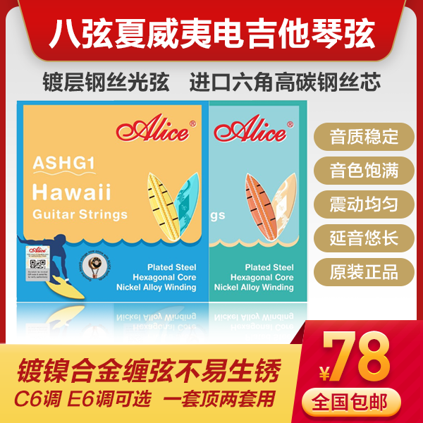 National professional 8-string slider Hawaiian electric guitar play strings C6E6 tune folk acoustic guitar it