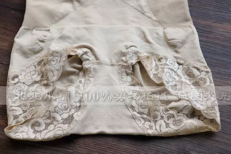 Người phụ nữ màu rắn Xác thực liền mạch cơ thể cao eo bụng cơ thể định hình ren giảm béo đồ lót phụ nữ 2010