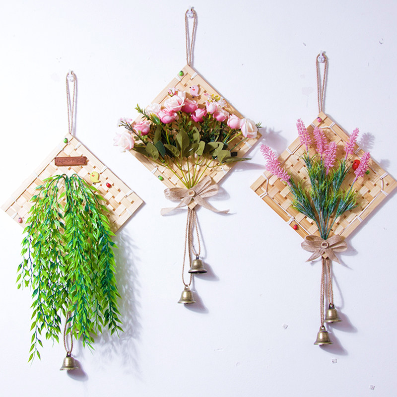 Creative Bamboo Weave Wall Decoration Living Room Bedroom Wall Pendant Wind Bells Vegetal Door Wall Home Decoration Pint