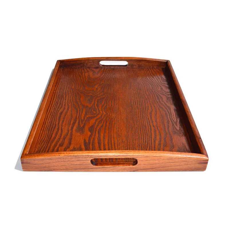 Pallet gỗ hình chữ nhật Nhật Bản Các món ăn bằng gỗ cứng gia dụng Nhà hàng khách sạn Dim Sum khay bánh ngọt với khay trà khay go