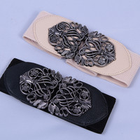 European and American retro pine tight ladies belt Korean fashion decorative waist seal Hanfu dress wild accessories 015