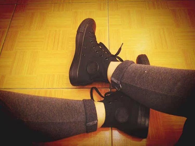Converse All Star Giày vải cổ điển Đàn ông và phụ nữ Cao giúp đôi giày Tất cả đen cao 1Z588 giày sneaker nam chính hãng