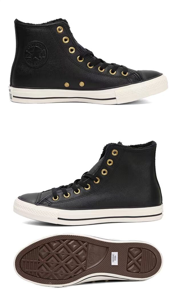 Converse cao giúp cộng với giày vải nhung cho nam và nữ 2017 mùa đông mới 160094C 160095C 160096 giày nữ sneaker