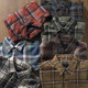 Heavyweight American flannel brushed plaid shirt men's thickened retro casual large size long-sleeved shirt vintage