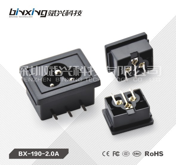 AC plum socket power outlet C6 large panel plum floral seat Mickey Mouse seat 31X24MM 190-2 0A