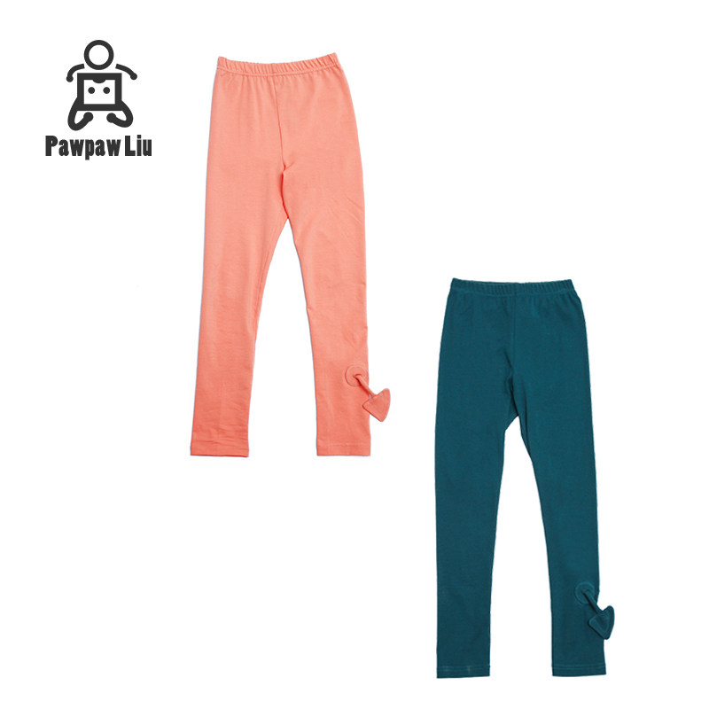 Pawpaw Liu original design girl inside lap pants spring autumn slim 2021 new pint cute little tail two color pants