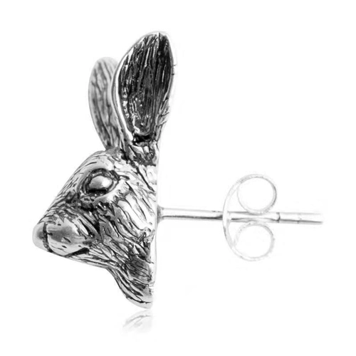 Серьги, ретро кролик, серебро 925 пробы, лев, слон