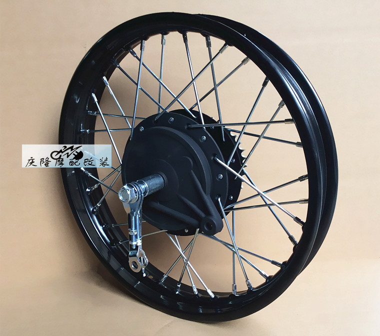 CG125 xe máy retro sửa đổi bánh xe phía sau mở rộng để tăng hub lắp ráp 16 17 18 inch nói bánh xe phía sau vành xe honda