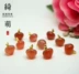 Dễ thương Little Peach 925 Bạc mạ vàng tự nhiên Nam đỏ Agate Juicy Peach Peach Mặt dây tai Bông tai Bông tai DIY DIY - Vòng đeo tay Clasp