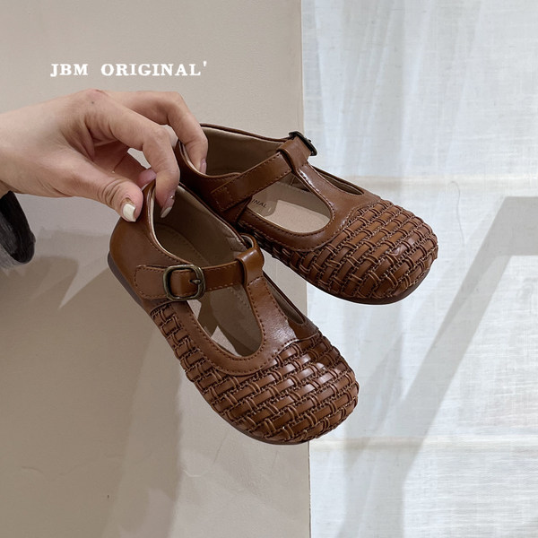Mid-Year Big Sale~Spring and Summer Children's Princess Shoes, Korean Style, Fashionable and Versatile Small Leather Shoes for Older Girls, Velcro Single — 2