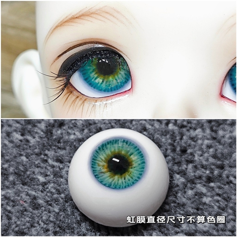 Bjd Plaster Eyes with Resin Eyes, Iris Size Green/  /12141618Mm Littleworld