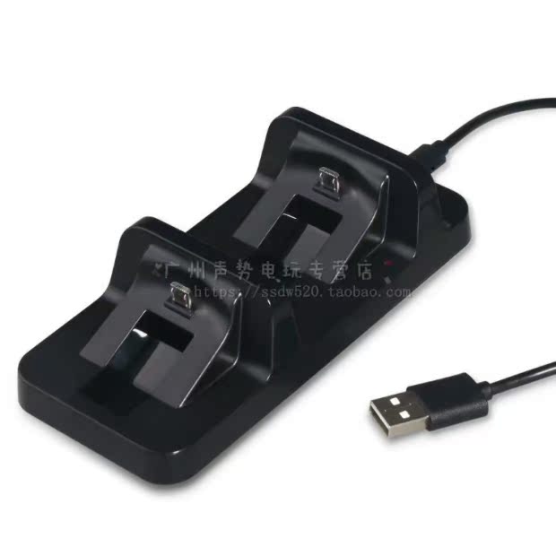 DOBE gốc ps4 pro máy chủ cơ sở mỏng khung xử lý sạc tai nghe rocker nắp silicone bảo vệ - PS kết hợp cáp sạc 2 đầu type c
