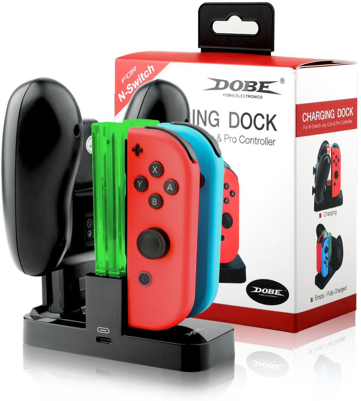 DOBE original fit Switch Joy-Con multifunction dazzling four-charge PRO handle seat charge NS host bracket