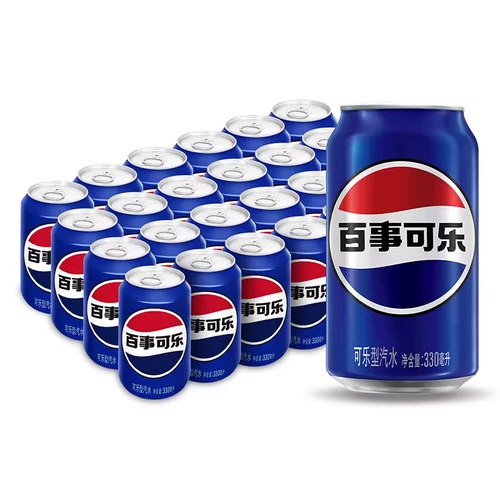 Pepsi Pepsi Soda Beverage Whate Box 330 мл*24 банки синие короткие и жирные банки банки сахарные напитки