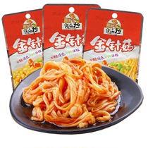 Pretty pole spicy Flammulina velutipes fried peppers 12g bag small package open bag instant Sichuan snacks