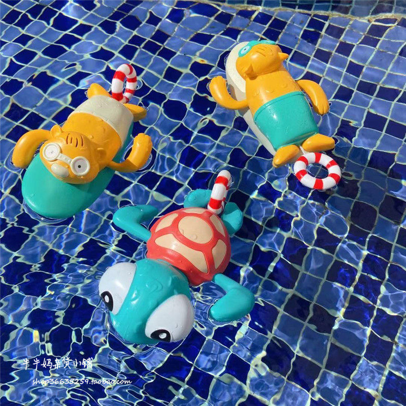 Baby baby Young children clockwork Dramatic Water Small Animals Pull Wire Utortoise Bathrooms Bathing Swimming Paddling Toys