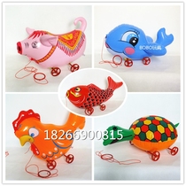  Inflatable toy stall supply Night market square hand trolley Inflatable animal dog pull car pull line toy